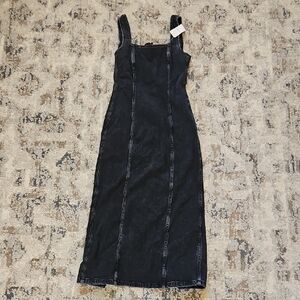 Abercrombie & Fitch Dark Denim Midi Dress